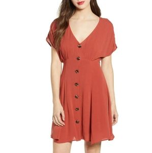 BP Prairie Button Front Mini Dress, XXS, NWT